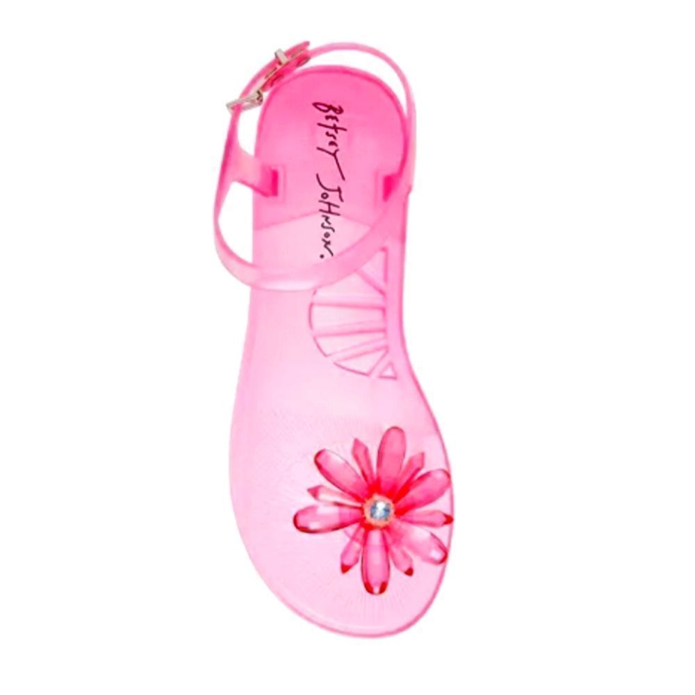 NEW BETSEY JOHNSON Women's Tabby Sandal Pink Flower